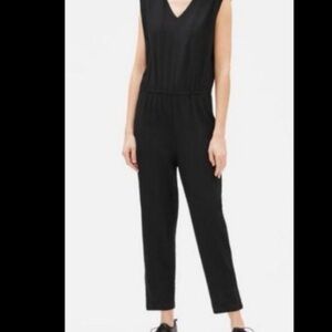 Eileen Fisher Lightweight Washable Stretch V-Neck Jumpsuit